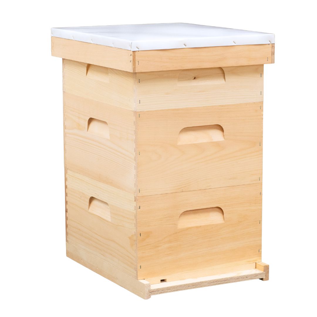 Spring Deep Nuc │ Pura® 10-frame Assembled Hive Kit, Double Deep & Single Medium │ Successful Beekeeping Online Course