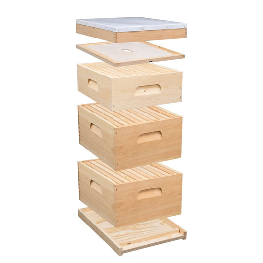Spring Deep Nuc │ Pura® 10-frame Assembled Hive Kit, Double Deep & Single Medium │ Successful Beekeeping Online Course